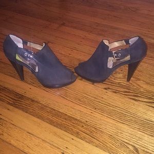 Michael Kors peep toe platform booties